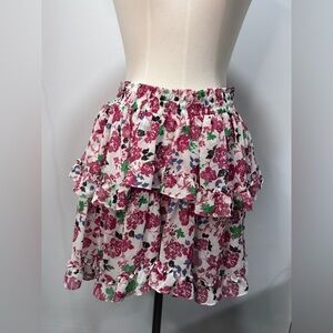 MISA Los Angeles Women Floral Casual Skirt Medium